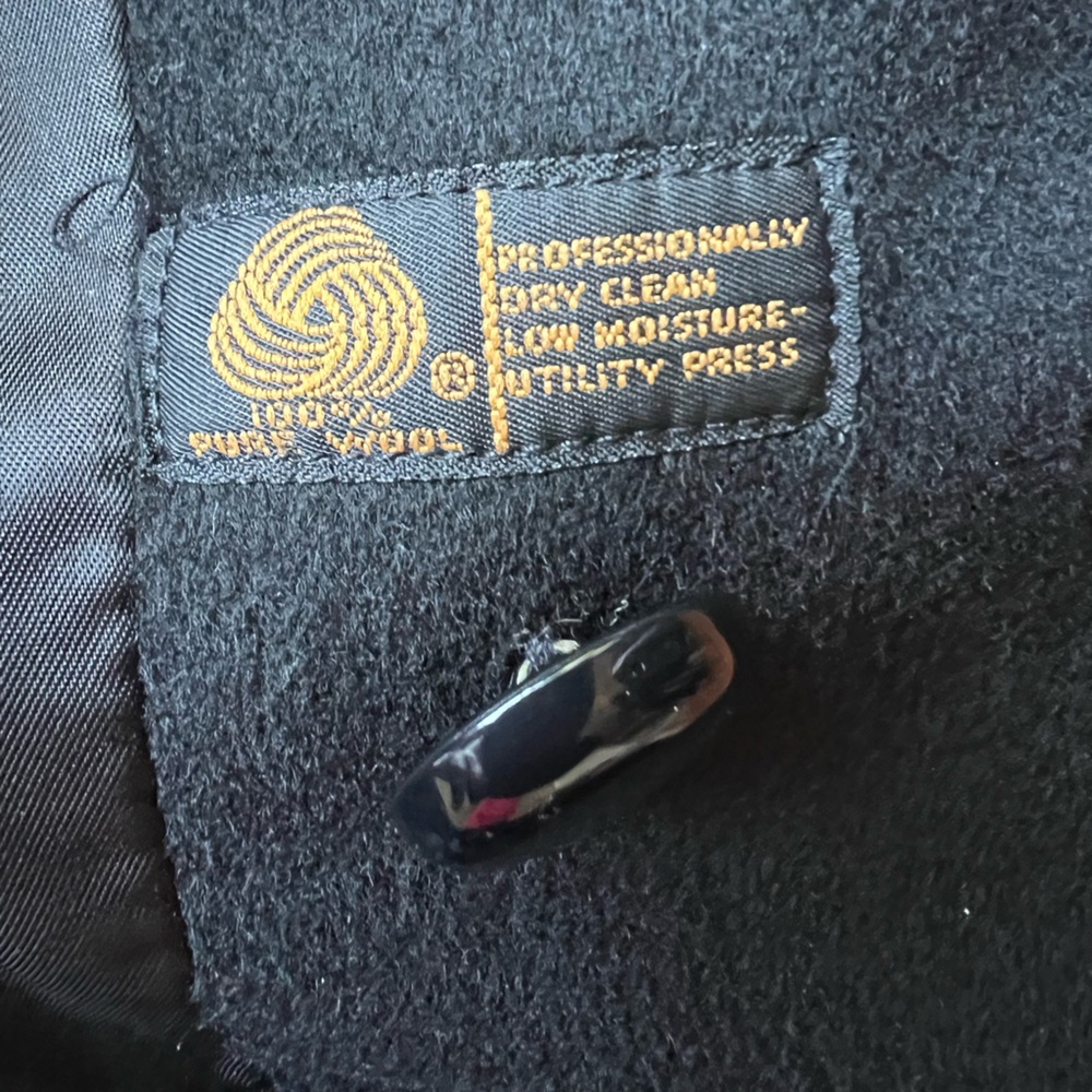 Larry Levine Vintage full-length black wool 100% Pure Wool. - Picture 6 of 8